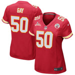 Super Bowl LVI Champions Kansas City Chiefs Willie Gay #50 Red Women's Jersey
