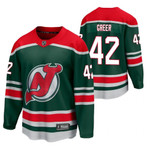 New Jersey Devils A.J. Greer #42 Green Jersey