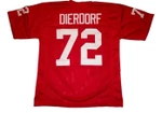 Men Dan Dierdorf Custom Stitched Unsigned Football Nfl Jersey Red Nfl Jersey