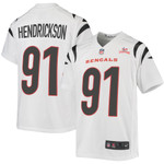 Super Bowl LVI Champions Cincinnati Bengals Trey Hendrickson #91 White Youth's Jersey