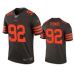 Cleveland Browns Chad Thomas Brown 100th Season Color Rush Legend NFL Jersey