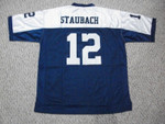 Men Roger Staubach Unsigned Custom Blue Sewn New Football NFL Jersey NFL Jersey