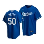 Men's Los Angeles Dodgers Mookie Betts #50 2020 World Series Champions Royal Alternate MLB Jersey