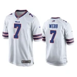 Men's Davis Webb Buffalo Bills White Game NFL Jersey