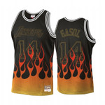 Men's Los Angeles Lakers Marc Gasol #14 Black Flames Nba Jersey