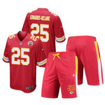 Men Kansas City Chiefs Clyde Edwards-Helaire #25 Red Game Shorts Jersey