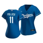 Dodgers A.j. Pollock #11 2020 World Series Champions Royal Alternate Women's MLB Jersey