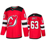 New Jersey Devils Jesper Bratt #63 Home Red Jersey