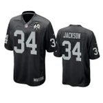Oakland Raiders Bo Jackson Black 60th Anniversary Game NFL Jersey
