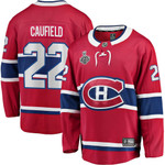 Men's Montreal Canadiens Cole Caufield Red Home 2021 Stanley Cup Final Bound Breakaway NHL Jersey
