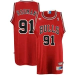 Men's Male Dennis Rodman Chicago Bulls #91 Red Swingman Nba Jersey
