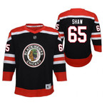 Chicago Blackhawks Andrew Shaw #65 2021 Reverse Retro Special Edition Jersey Youth Black