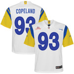 Super Bowl LVI Champions Los Angeles Rams Marquise Copeland #93 White Youth's Jersey