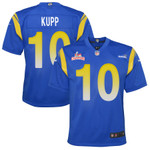 Super Bowl LVI Champions Los Angeles Rams Cooper Kupp #10 Royal Youth's Jersey