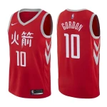 Rockets Male Eric Gordon #10 City Edition Red Nba Jersey