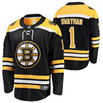 Boston Bruins Jeremy Swayman #1 2021 Jersey Black Home Player Jersey