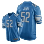 Detroit Lions #52 Blue Men's Christian Jones Game NFL Jersey