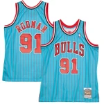 Dennis Rodman Chicago Bulls Mitchell &amp; Ness 1995-96 Hardwood Classics Reload 2.0 Swingman Nba Jersey - Blue