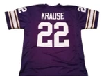 Men Paul Krause Custom Stitched Unsigned Football Nfl Jersey Purple Nfl Jersey