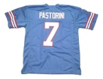 Men Dan Pastorini Custom Stitched Unsigned Football Nfl Jersey Blue Nfl Jersey