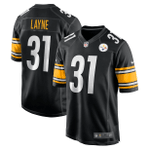 Justin Layne Pittsburgh Steelers Game Jersey - Black