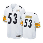 Steelers White Maurkice Pouncey #53 Game Jersey Men Jersey
