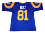 Men Torry Holt Custom Stitched Unsigned Football Nfl Jersey Blue Nfl Jersey