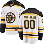 Boston Bruins Away Breakaway Custom NHL Jersey - White