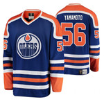 Men's Edmonton Oilers #56 Kailer Yamamoto Breakaway Blue/Orange Jersey