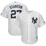 Giancarlo Stanton New York Yankees Majestic Home Big And Tall Cool Base Player MLB Jersey - White Navy