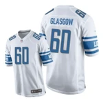 Detroit Lions #60 White Men's Graham Glasgow Game NFL Jersey