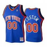 Youth Custom New York Knicks Hardwood Classics NBA Jersey - Blue