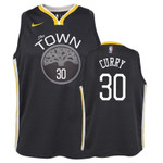 Youth Warriors 's Stephen Curry #30 Statet Edition Gray NBA Jersey