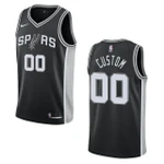 Men's San Antonio Spurs #00 Custom Icon Swingman NBA Jersey - Black