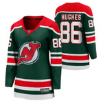 New Jersey Devils Jack Hughes #86 Green Jersey