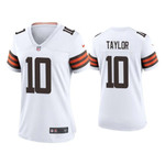Women's 2020 Taywan Taylor Cleveland Browns White Game NFL Jersey