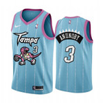 Toronto Raptors Og Anunoby #3 Pink Blue 2021 Tampa City Nba Jersey