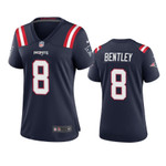 Patriots Navy Ja'Whaun Bentley #8 Game Jersey Women Jersey