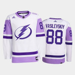 2021 Hockeyfightscancer Andrei Vasilevskiy Jersey Lightning White Primegreen, Men