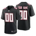 Men Atlanta Falcons Custom NFL Jersey Black 2020 Throwback Game Football Sewn NFL Jersey