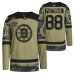 Boston Bruins David Pastrnak 2022 Military Appreciation Night Camo #88 Jersey Primegreen