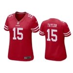 Women Trent Taylor #15 San Francisco 49ers Scarlet Game NFL Jersey