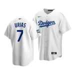 Youth Los Angeles Dodgers Julio Urias #7 2020 World Series Champions Home MLB Jersey White