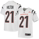Super Bowl LVI Champions Cincinnati Bengals Mike Hilton #21 White Youth's Jersey
