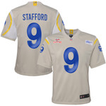 Super Bowl LVI Champions Los Angeles Rams Matthew Stafford #9 Bone Youth's Jersey
