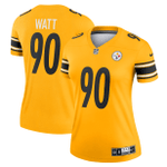 T.J. Watt Pittsburgh Steelers Women's Inverted Legend Jersey - Gold