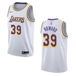 Men's Los Angeles Lakers #39 Dwight Howard Association Swingman Nba Jersey - White