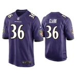 Men's Chuck Clark Baltimore Ravens Purple Game NFL Jersey