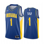 Indiana Pacers 2021 Fathers Day Blue No.1 Dad Nba Jersey