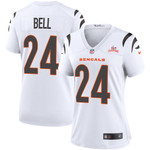 Super Bowl LVI Champions Cincinnati Bengals Vonn Bell #24 White Women's Jersey